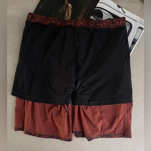 Lululemon Pace Breaker Lined Shorts 9” In Plateau Dark Terracotta Black Size XL - Picture 14 of 15